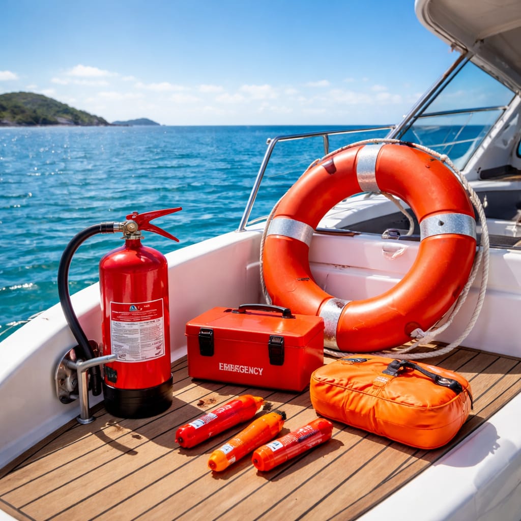 deniz araçlarına özel, tekne, bot, yat vb, yangın ekipmanları